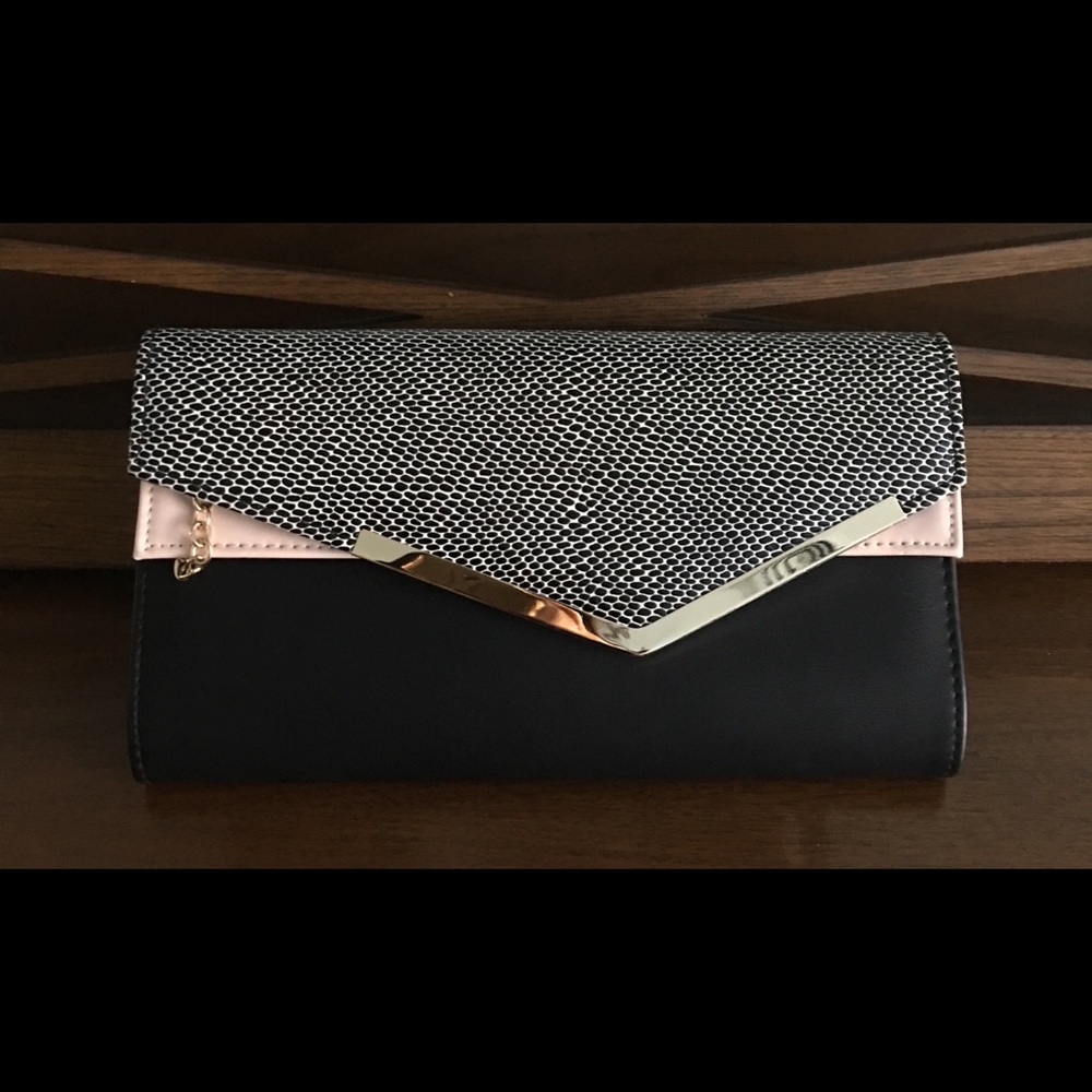 Aldo studded clutch detachable chain bag